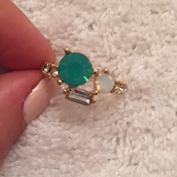 Mixed Rhinestone Gold Ring - Picture 3 of 7